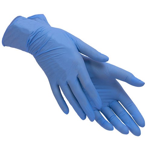 Перчатки нитриловые размер L, голубые 1 пара - фото 17041