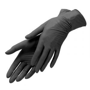 Перчатки нитриловые размер XS, черные 1 пара - фото 17048
