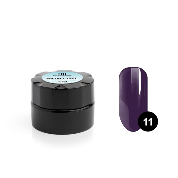 Гель-краска для дизайна ногтей TNL №11 (фиолетовая), 6 мл. - фото 20395