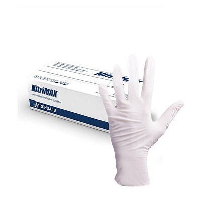 Перчатки NitriMAX нитриловые XS белые, 50 пар - фото 20521