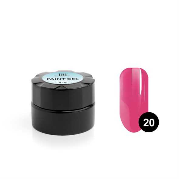 Гель-краска для дизайна ногтей TNL №20 (ярко-розовый), 6 мл. - фото 22023