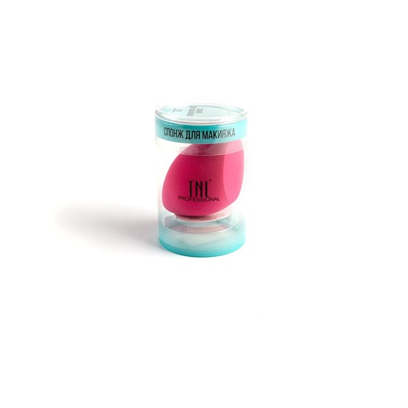 Спонж-яйцо Blender Prof TNL скошенный малиновый в пластиковой упаковке (влажный способ нанесения) - фото 24844