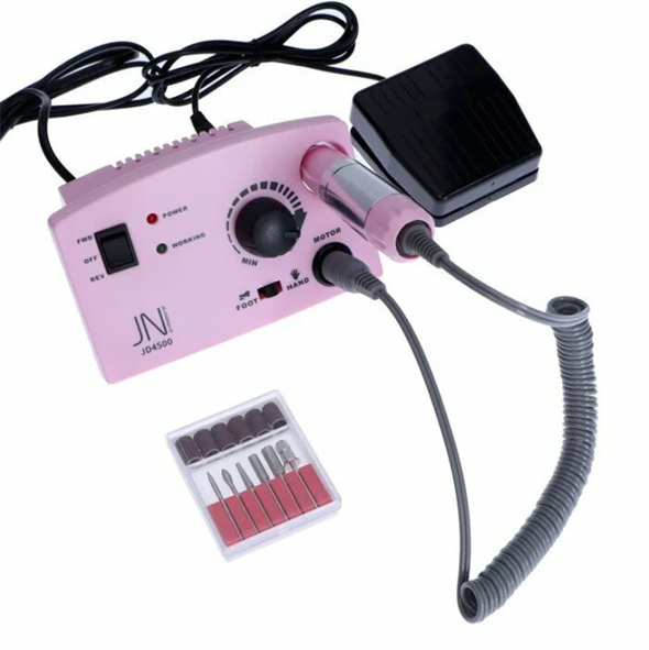 Аппарат для маникюра и педикюра Jess Nail JD4500 розовый, 35 вт 30000об. (Гарантия 6 мес.) - фото 32198
