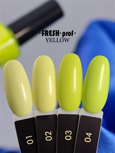 Гель-лак Fresh prof Yellow 01, 8 мл