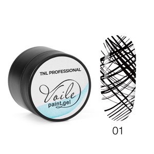 Гель-краска для тонких линий TNL Voile №01 (черная), 5мл